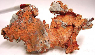 The ore is heated to more than 1,500 degrees Fahrenheit to separate the copper for collection. Image credit: USGS.