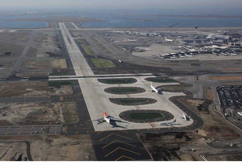 Figure 7. Slag cement concrete used in reconstruction of JFK airport runway. Source: Slag Cement Association