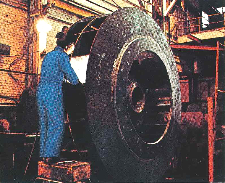 Figure 1. Welding repair on a blower wheel. Source: Canada Blower