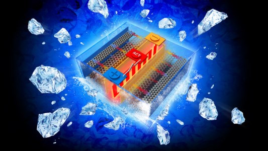 The battery self-heats without the use of external warming devices or electrolyte additives. Image credit: Chao-Yang Wang/PSU.