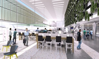 Artist's view of a redeveloped Concourse F. Source: Miami International Airport