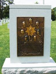 Monument to the Challenger astronauts in Arlington National Cemetery. 