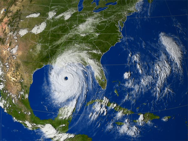 In 2005, Hurricane Katrina, the most destructive natural disaster in US history, reached the shore. Image source: NASA