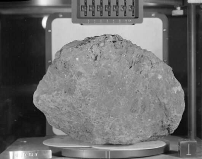 A lunar rock retrieved by the Apollo 14 mission. Source: NASA