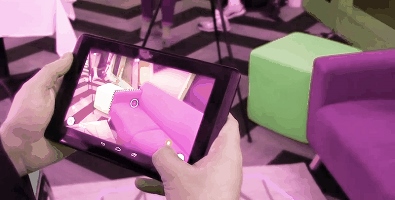 Lenovo's Tango-enabled smartphone can be used to capture the dimensions of a space or room. Image credit: Lenovo.