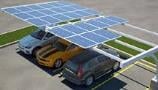 A carport with solar PV canopy