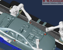 Figure 4: Off-line robot path teaching and process simulation ensure seamless integration prior to installation. Source: Sames North America
