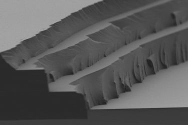 The solar thermal fuel polymer film comprises three layers, each 4 to 5 microns in thickness. Image credit: Jeffrey Grossman/MIT.
