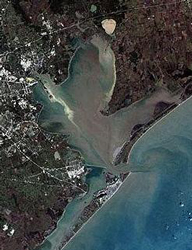 Jennifer Proft describes Galveston bay area as one of the most flood-prone regions in the U.S. Source: Wikipedia