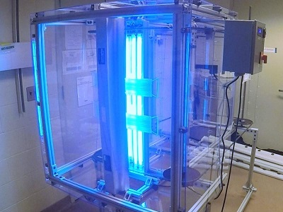 UVC light can sterilize thousands of protective masks each day, rendering them safe for reuse. Source: Rensselaer Polytechnic Institute