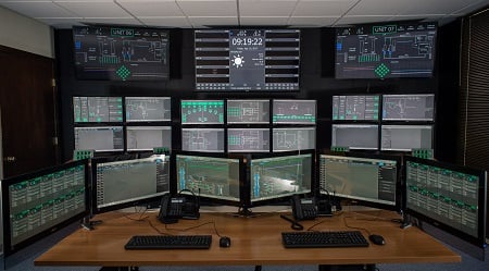 NuScale’s second control room simulator for a multi-module small reactor power plant was commissioned at its Richland, WA office. (Source: NuScale Power)