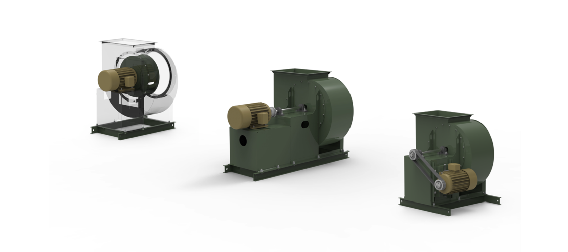 Figure 1: The motor shaft connects to a fan shaft through a coupling. Source: The New York Blower Company