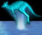 Concept artwork of the holographic image that was created with the ANU invention.