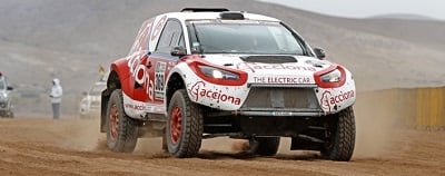 The EcoPowered electric car during the 2017 Dakar Rally in South America. Source: ACCIONA
