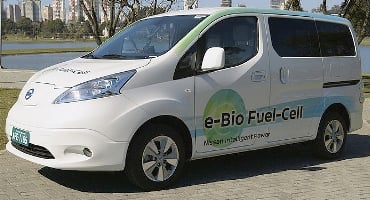 Nissan will begin field tests of the e-Bio Fuel Cell prototype vehicle. Image credit: Nissan.