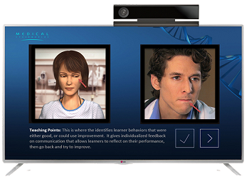 Virtual human characters promote empathic engagement with learners. Image credit: Medical Cyberworlds Inc.