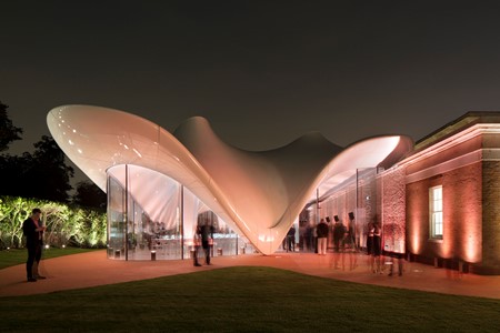 London's Serpentine Sackler Gallery by Zaha Hadid and tensile architecture specialist Architen Landrell. Image source: Serpentine Sackler Gallery © 2013 Luke Hayes