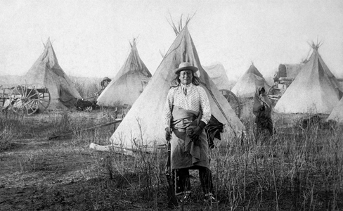 Fabric construction lends itself to lightweight structures, a boon to historically nomadic people such as native North Americans. This photo dates from 1891. Image source: Wikimedia
