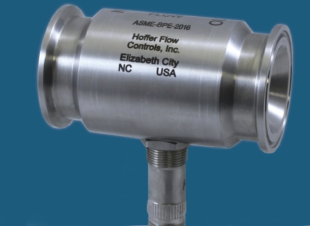 Figure 1:  Hoffer Sanitary Series turbine flow meters used in liquid applications with sanitary requirements.