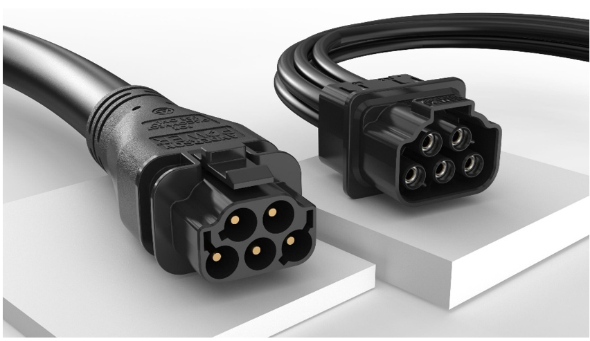 Figure 3: The Saf-D-Grid Three Phase connector from Anderson Power is an example of a high-power connector engineered for 480 VAC three-phase distribution. Additional connectors are under development to support higher voltages, including 800 VDC. Source: Anderson Power
