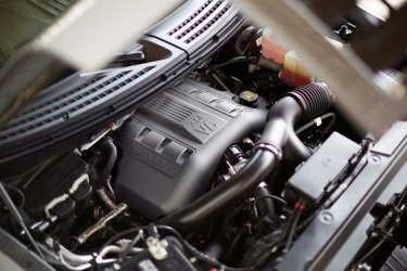 The Ford Ecoboost engine in a 2014 F-150 truck. Image source: Ford Motor