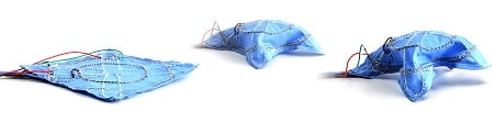 Robotic fabrics can be used to create smart adaptable clothing or self-deployable shelters. Source: Yale University