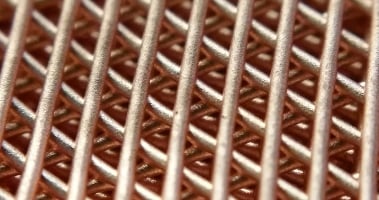 A copper lattice structure created via the new 3D printing process. Image credit: Northwestern University.