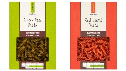 Waitrose is using pasta packaging made, in part, from waste food produce.