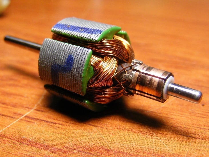 Armature of a DC motor. Source: CCA-3.0 