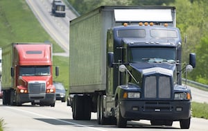 With new standards, semi-tractors will achieve up to 25% lower CO2 emissions and fuel consumption than an equivalent tractor in 2018. Image credit: U.S. DOT.