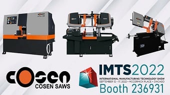 Cosen Saws leading edge sawing solutions on display at IMTS 2022