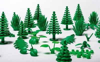 LEGO botanical elements will be made from plant-based plastic sourced from sugarcane. Source: LEGO