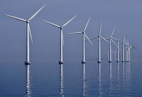 Data from European offshore wind farms show unstable wind conditions occurring only 20% of the time. Image credit: University of Delaware.