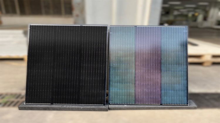 A solar panel of a different color
