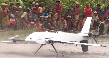 Vayu's drones have vertical take-off and landing capabilities and can transport 2 kg over 60 km. Image credit: Vayu.
