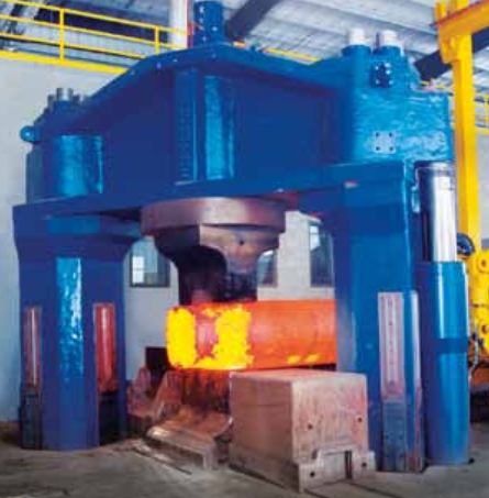 Figure 2. Open die forging press for upsetting or thermomechanically process alloy for structure and integrity improvement. Source: Schuler Group