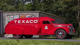 Last known Texaco 1938 Diamond T tanker truck restored