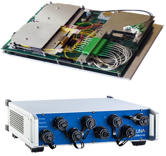 Figure 2. Luna’s Micron Optics single board interrogator (above) and ODiSI 6000 optical distributed sensor interrogator (below) represent two complementary devices of a robust product suite. Source: Luna Innovations