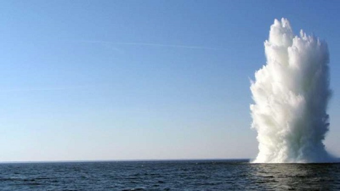 M26 mine blows up. Source: Estonian Defence Forces