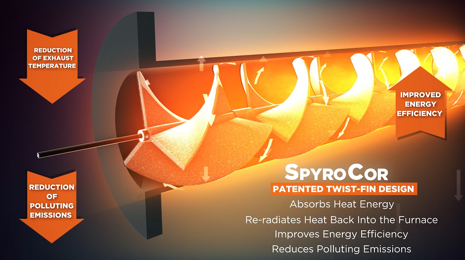 Figure 2: SpyroCor exhaust leg inserts present several furnace benefits. Source: Saint-Gobain Performance Ceramics & Refractories