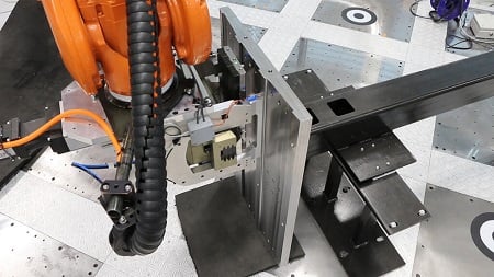 Robotic placement of permanent magnets for offshore wind generators. Source: University of Sheffield 