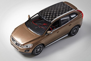 The car's carbon fiber roof and battery electrodes are made from wood. Image credit: KTH.