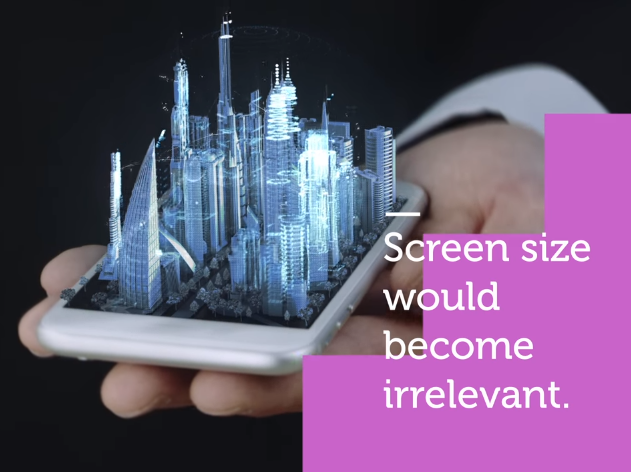 Screen size would become irrelevant—images would appear in thin air. Image credit: RMIT University