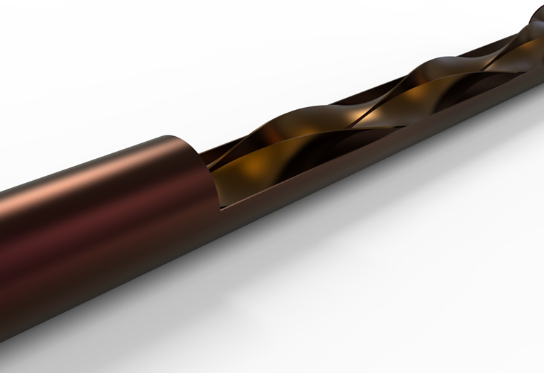 Figure 4: Metal tube with twisted tape turbulators.