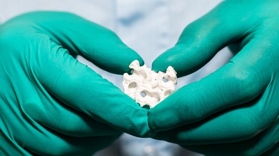 Bioprinted bone sample. Source: European Space Agency