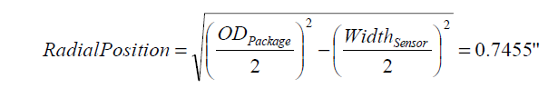 Figure 2. Hall effect sensor, radial position equation. Source: Arnold Magnetic Technologies