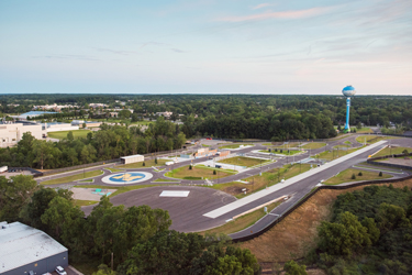 M City is a 32-acre site that seeks to replicate urban environments, including traffic jams and unpredictable pedestrians. Source: University of Michigan