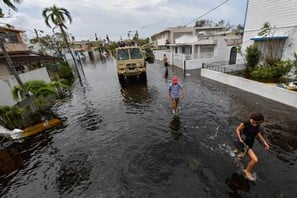 Officials inspected flooded neighborhoods in San Juan, Puerto Rico in the days after Hurricane Maria hit. Source: New York Power Authority