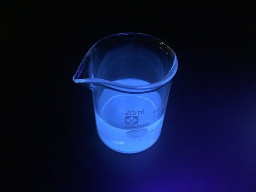 Silicon quantum dots under UV light. Source: Fuji Pigment