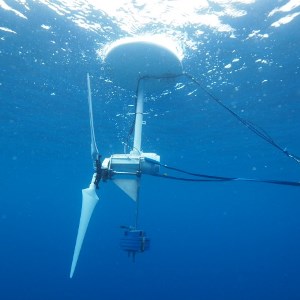 Tow tests trialed the ocean current turbine. Image source: Elsevier Ltd.